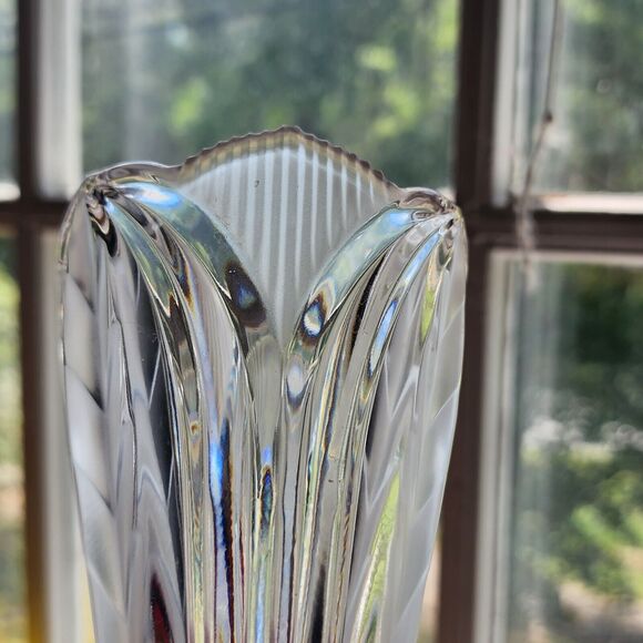 Novelette Precious Lead Crystal Vase With Over 24% PbO Beyer Made In W. Germany - Picture 11 of 12